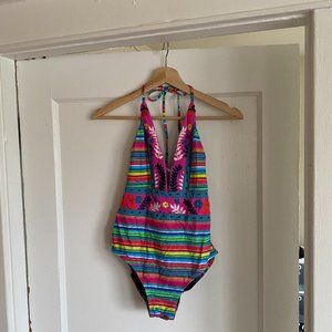 Nanette Lepore One Piece Swimsuit Halter Size M